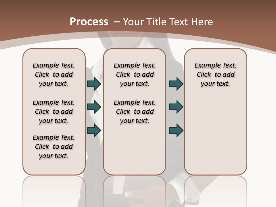 A Woman In A Business Suit Holding A Folder PowerPoint Template