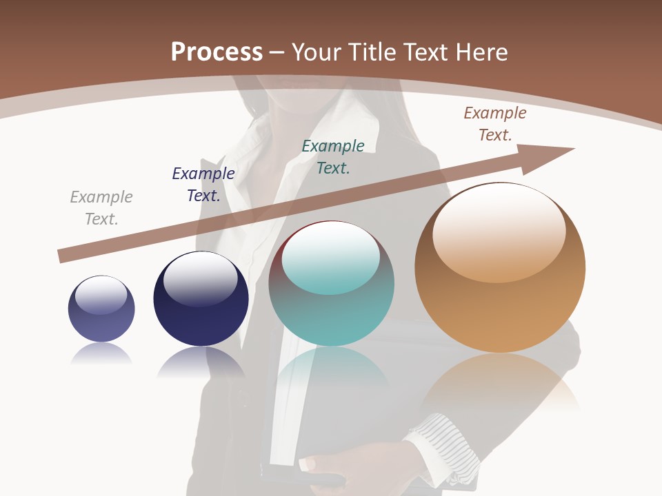 A Woman In A Business Suit Holding A Folder PowerPoint Template