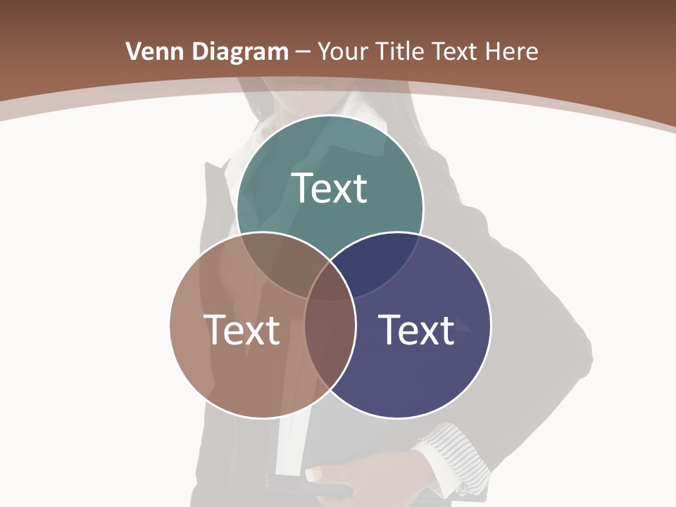 A Woman In A Business Suit Holding A Folder PowerPoint Template