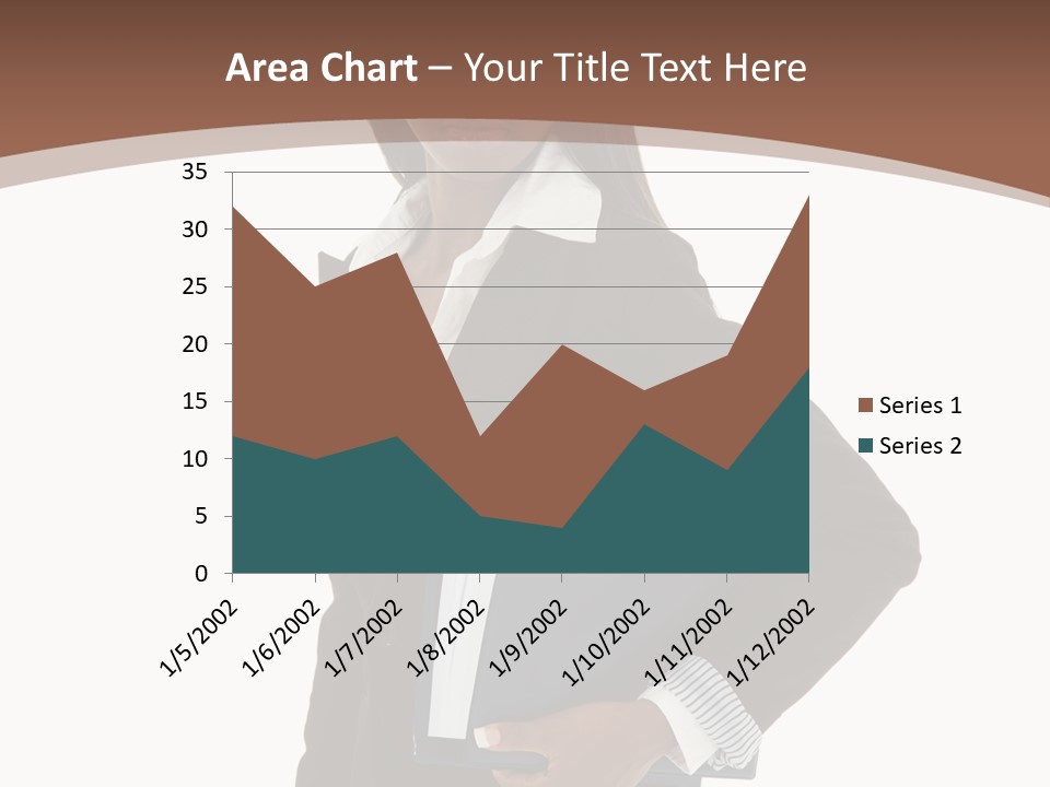 A Woman In A Business Suit Holding A Folder PowerPoint Template
