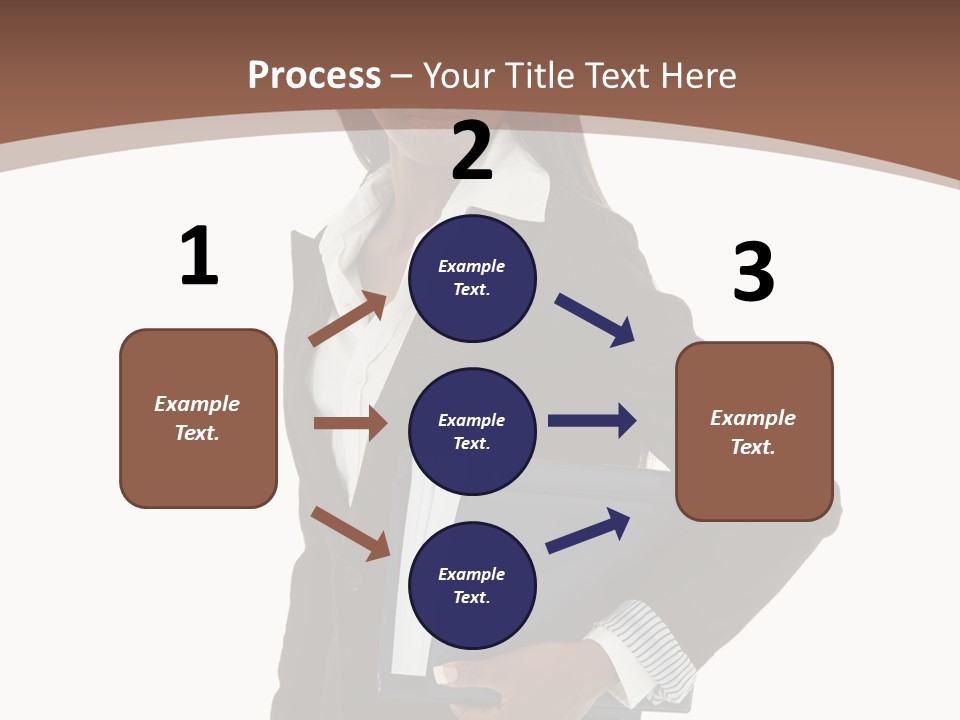 A Woman In A Business Suit Holding A Folder PowerPoint Template