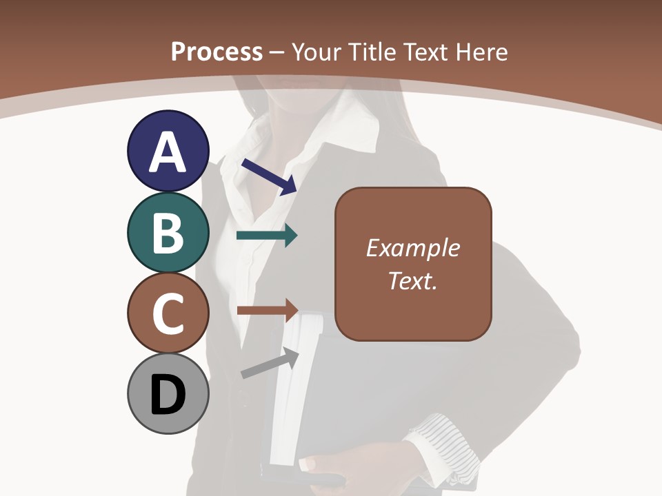 A Woman In A Business Suit Holding A Folder PowerPoint Template