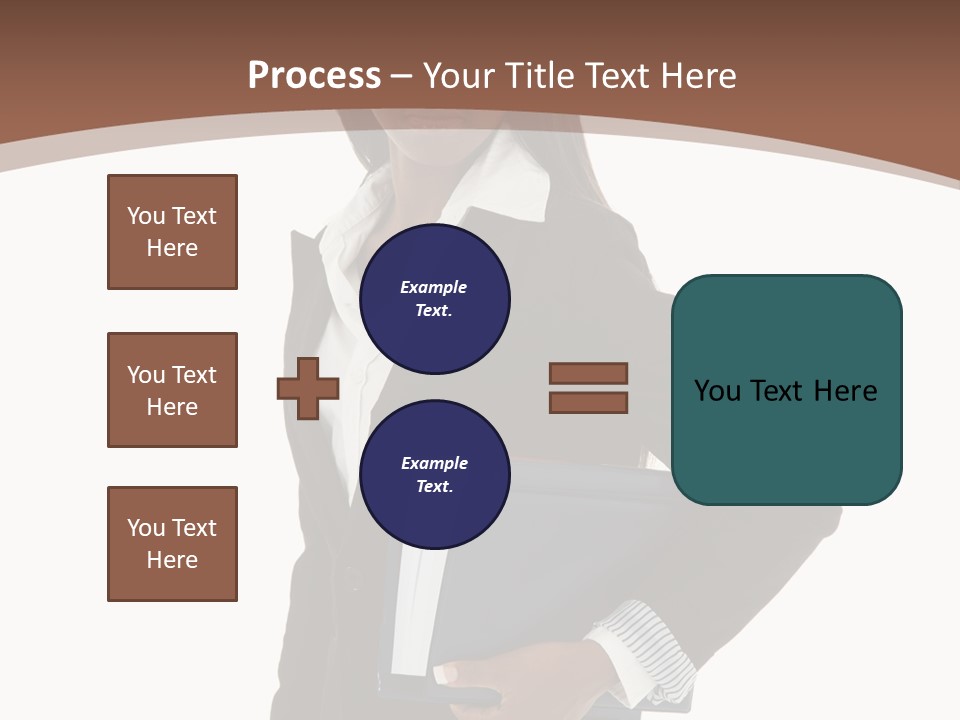 A Woman In A Business Suit Holding A Folder PowerPoint Template