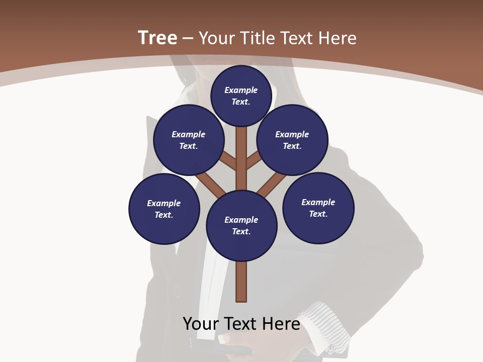 A Woman In A Business Suit Holding A Folder PowerPoint Template