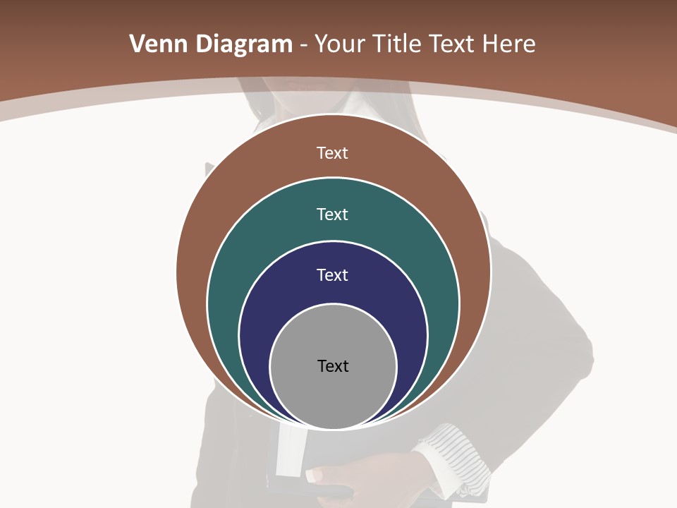 A Woman In A Business Suit Holding A Folder PowerPoint Template
