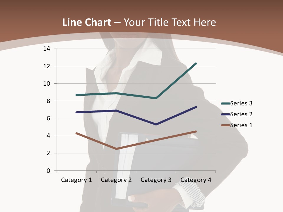 A Woman In A Business Suit Holding A Folder PowerPoint Template