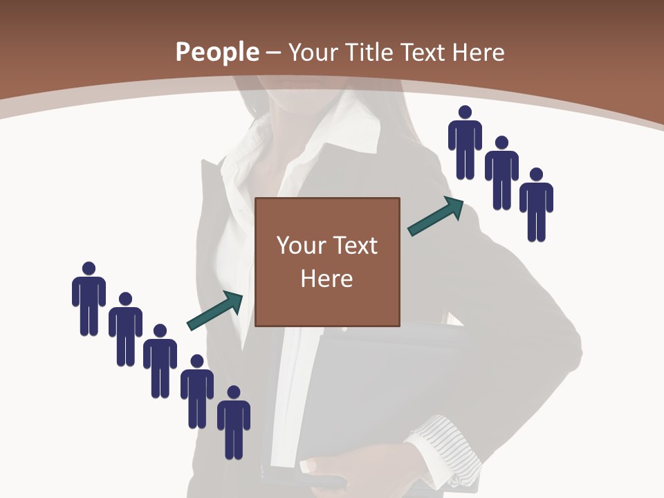 A Woman In A Business Suit Holding A Folder PowerPoint Template