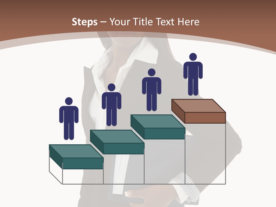 A Woman In A Business Suit Holding A Folder PowerPoint Template