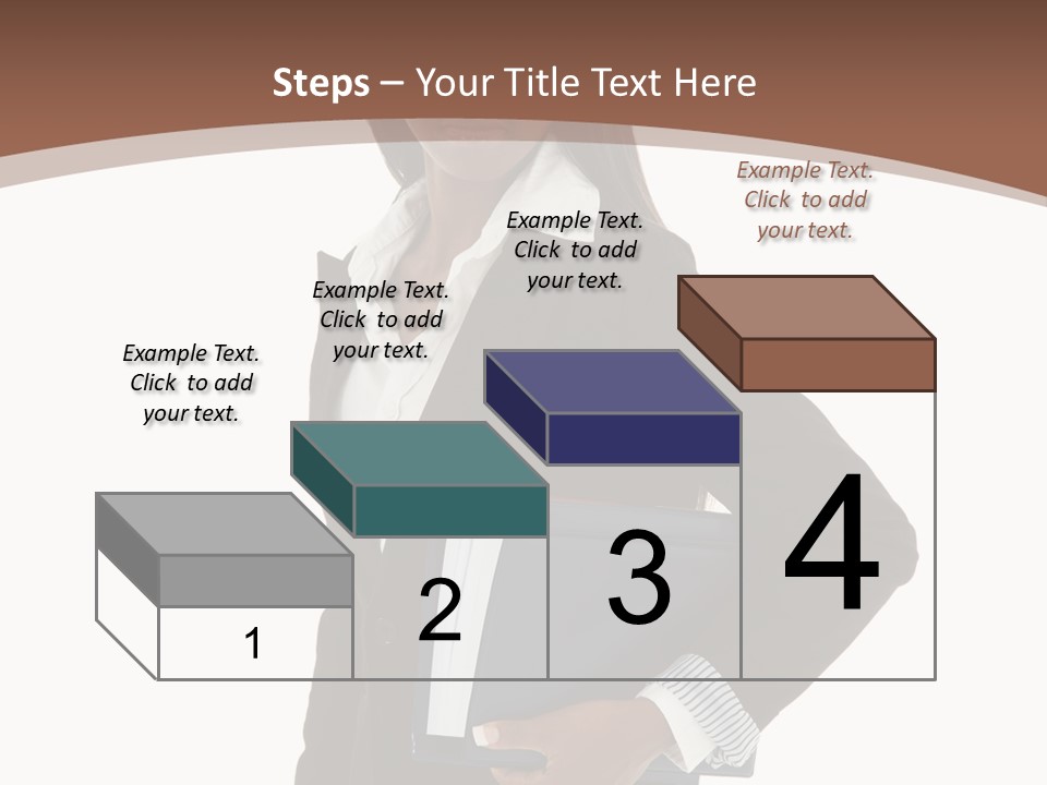 A Woman In A Business Suit Holding A Folder PowerPoint Template