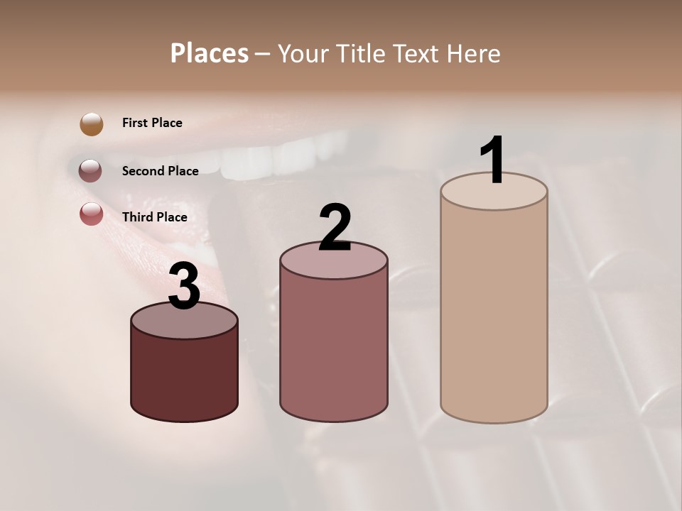 Brown Caucasian Beauty PowerPoint Template