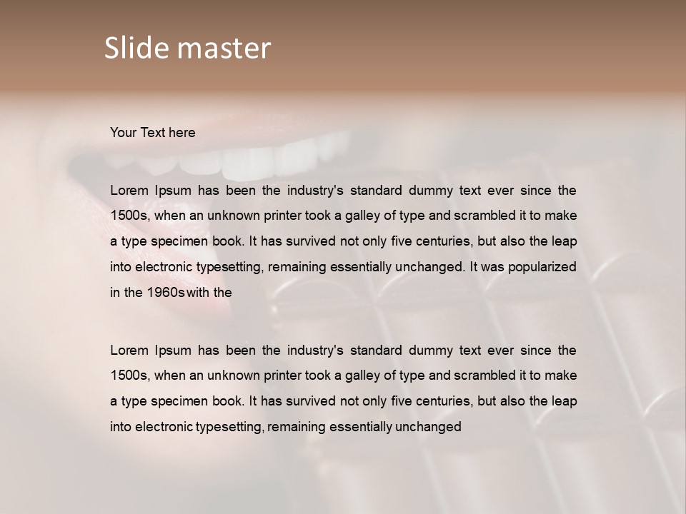 Brown Caucasian Beauty PowerPoint Template