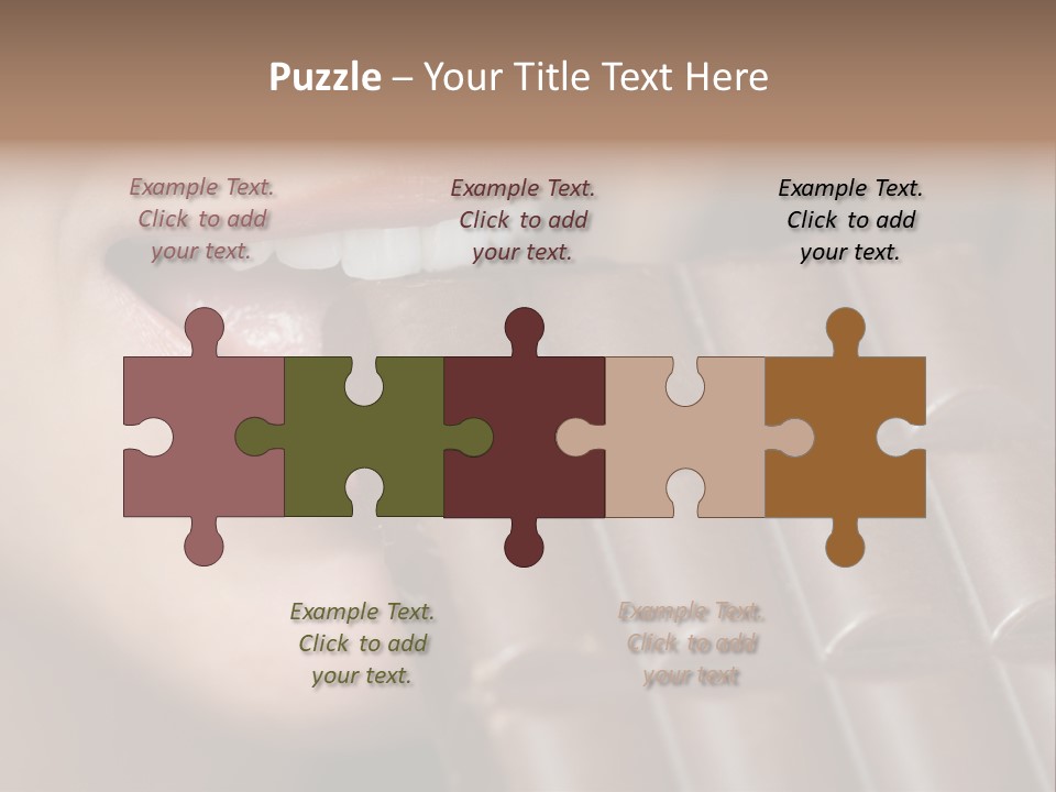 Brown Caucasian Beauty PowerPoint Template