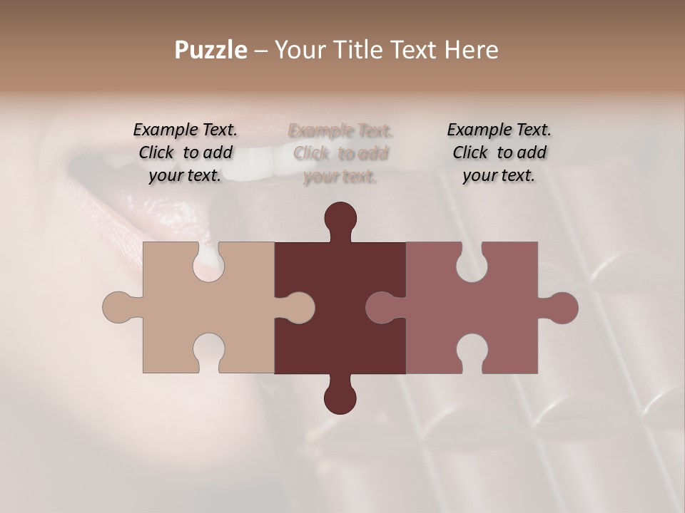 Brown Caucasian Beauty PowerPoint Template