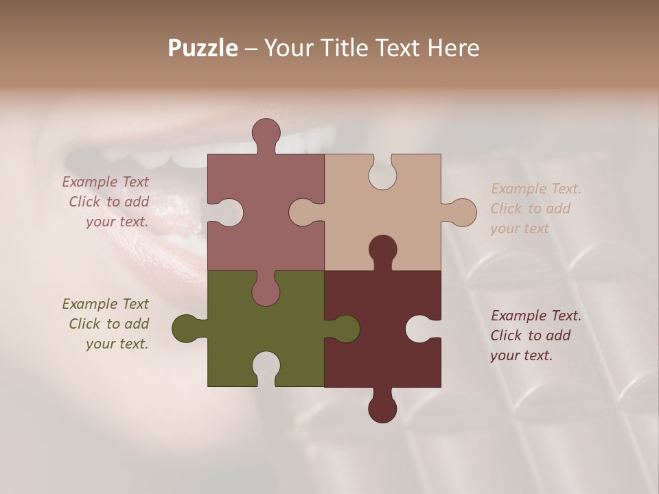 Brown Caucasian Beauty PowerPoint Template