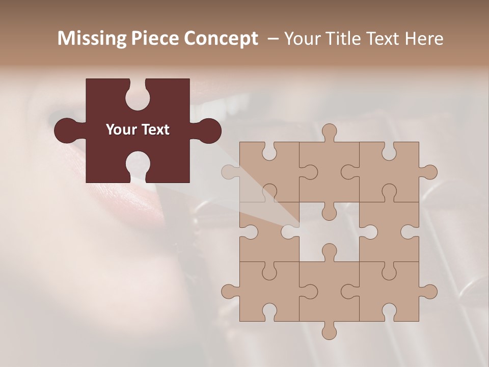 Brown Caucasian Beauty PowerPoint Template