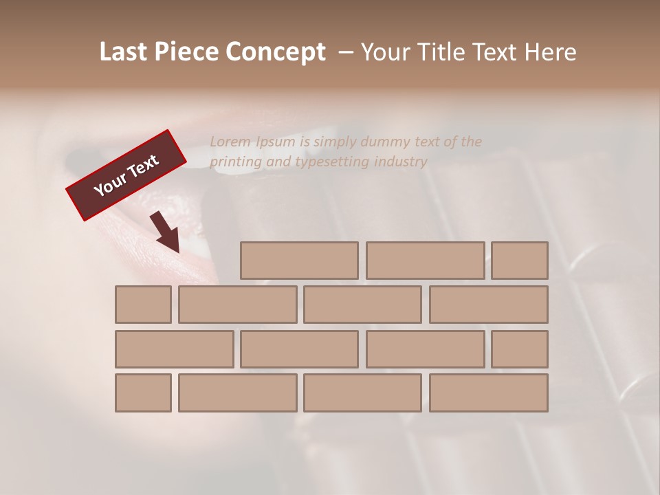 Brown Caucasian Beauty PowerPoint Template