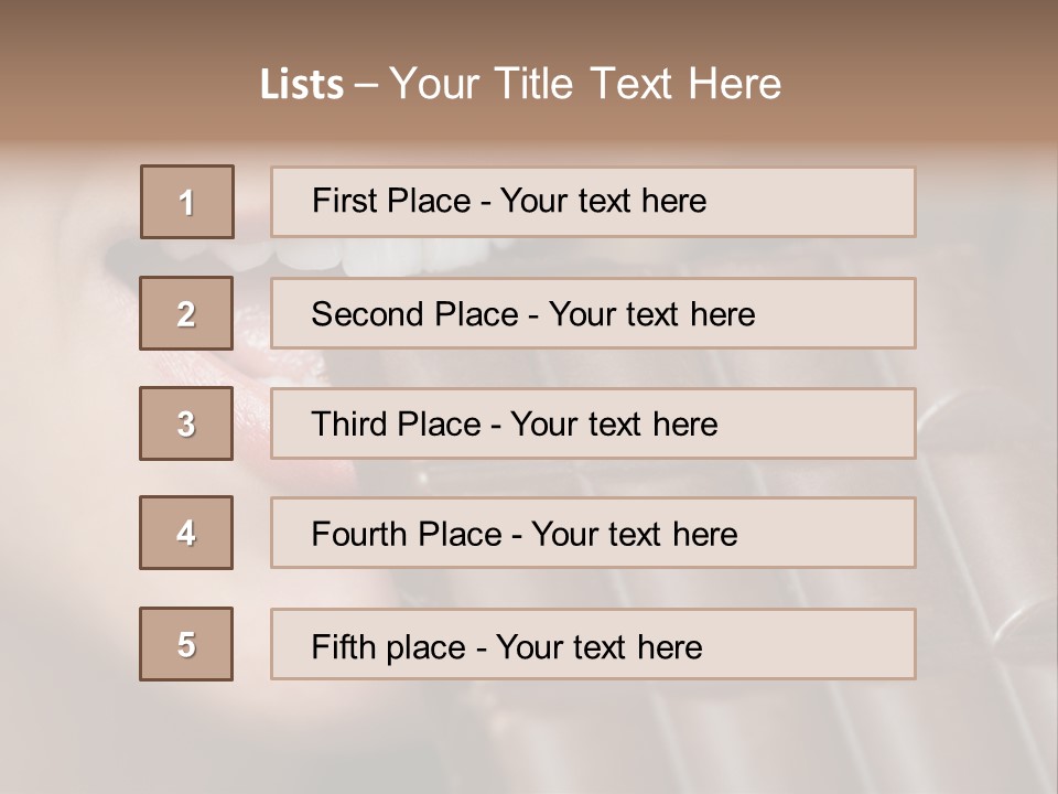 Brown Caucasian Beauty PowerPoint Template