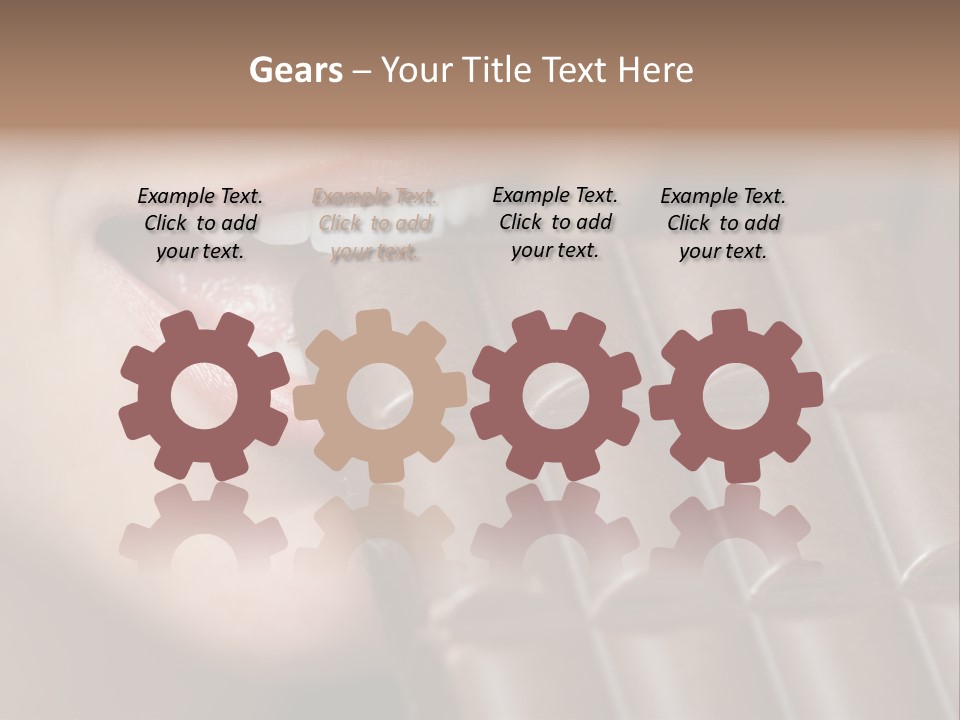 Brown Caucasian Beauty PowerPoint Template