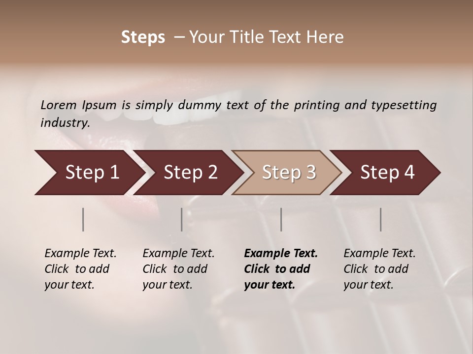 Brown Caucasian Beauty PowerPoint Template