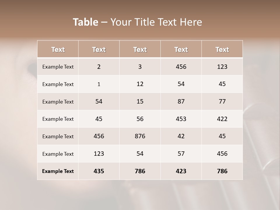 Brown Caucasian Beauty PowerPoint Template