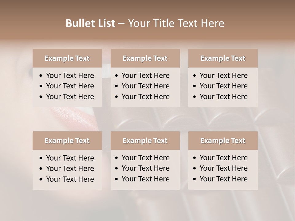 Brown Caucasian Beauty PowerPoint Template