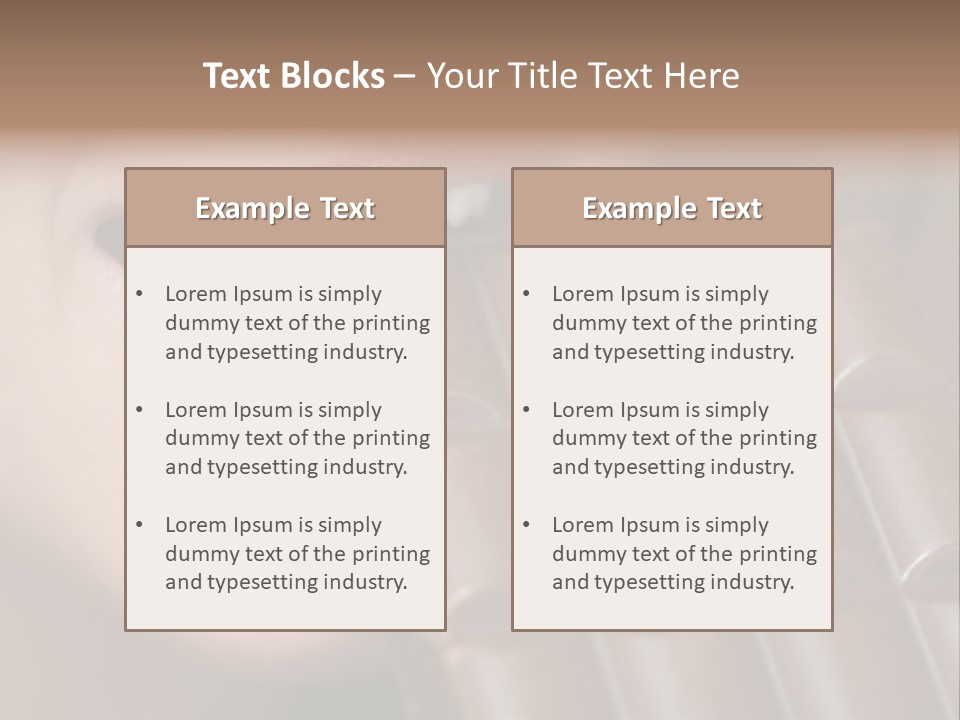 Brown Caucasian Beauty PowerPoint Template