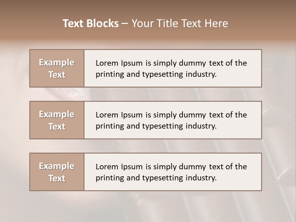 Brown Caucasian Beauty PowerPoint Template