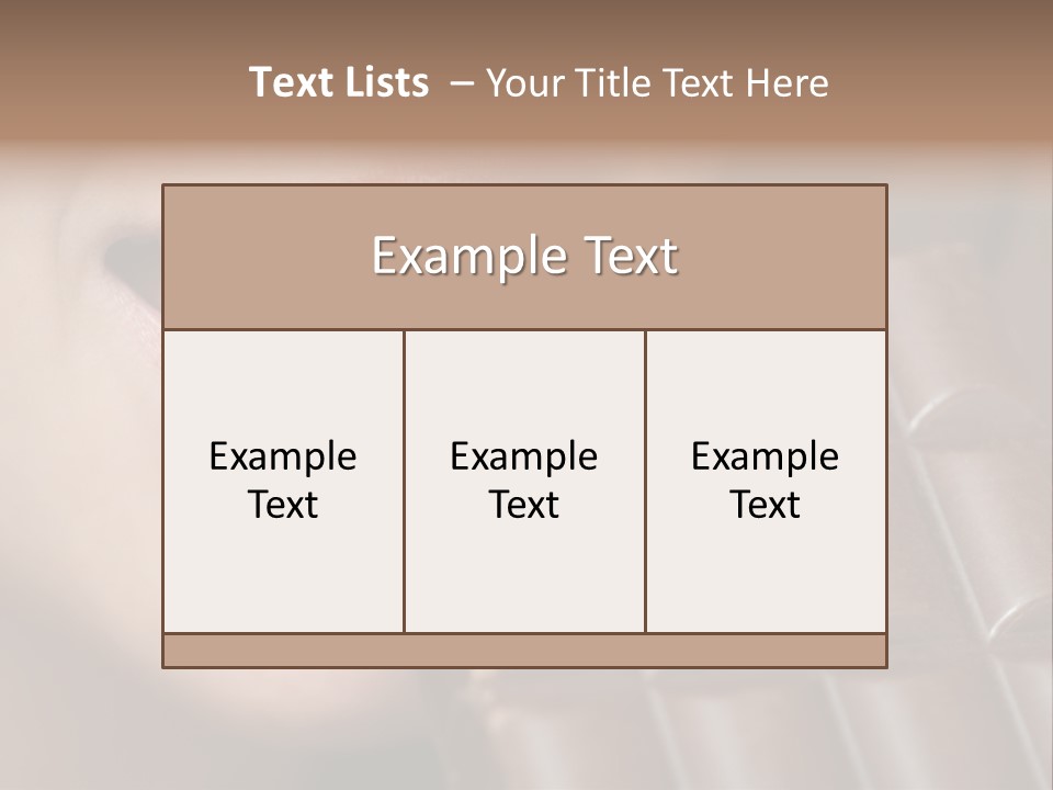 Brown Caucasian Beauty PowerPoint Template