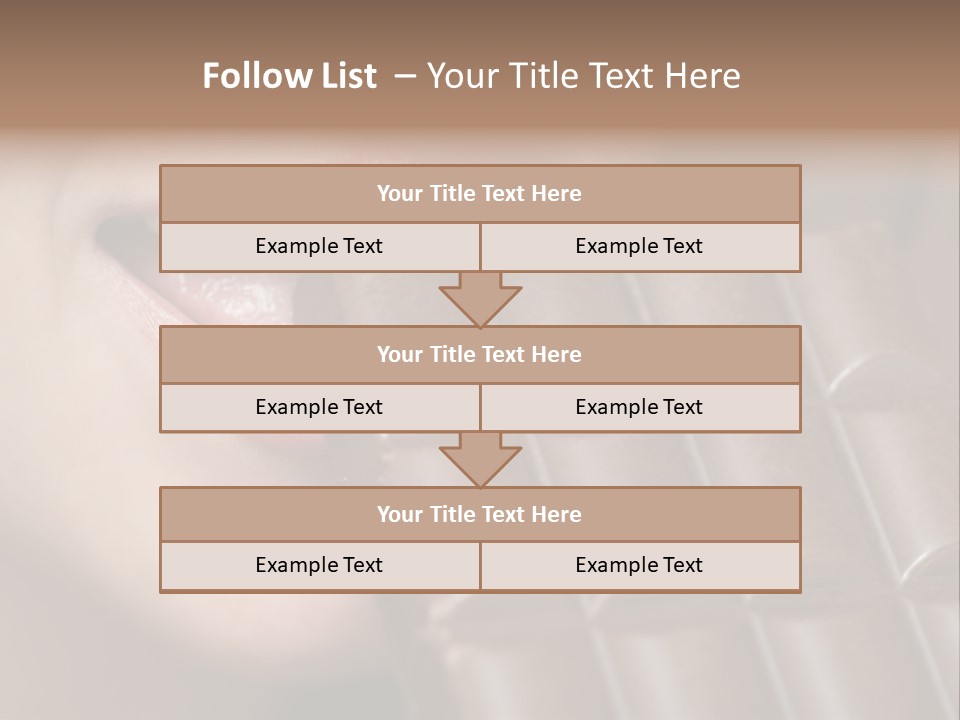 Brown Caucasian Beauty PowerPoint Template