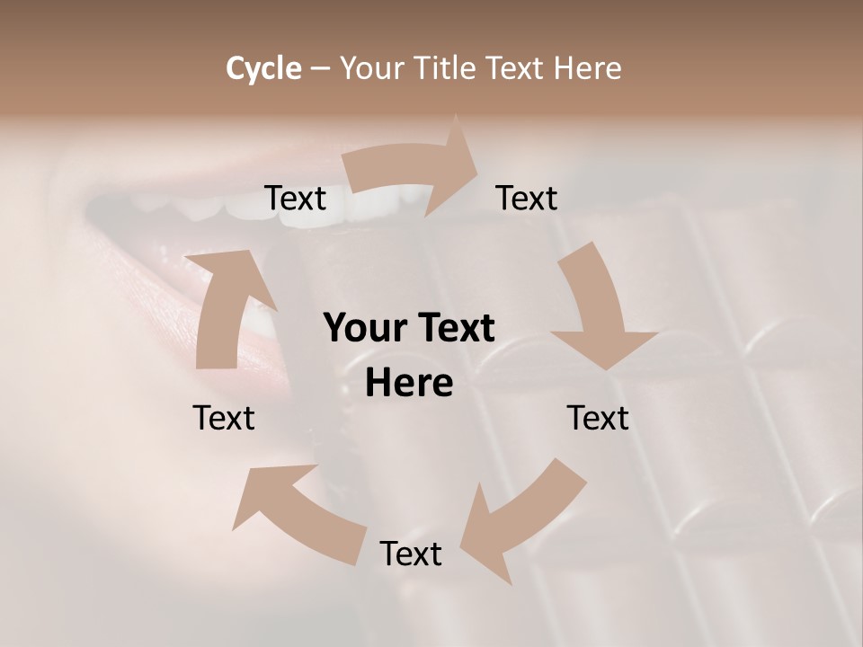 Brown Caucasian Beauty PowerPoint Template