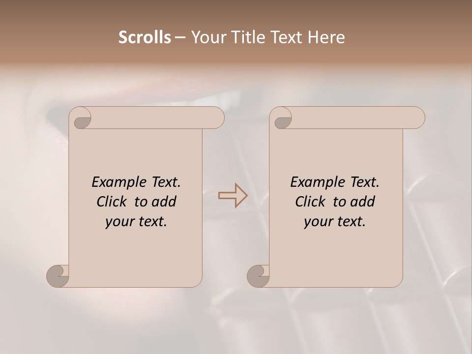 Brown Caucasian Beauty PowerPoint Template
