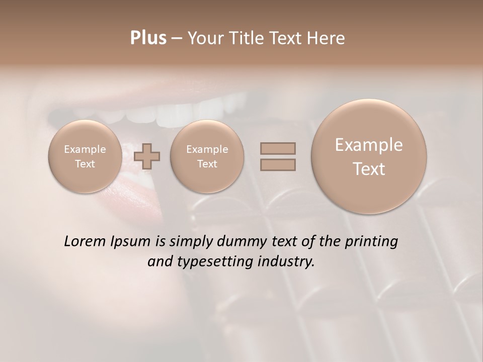 Brown Caucasian Beauty PowerPoint Template