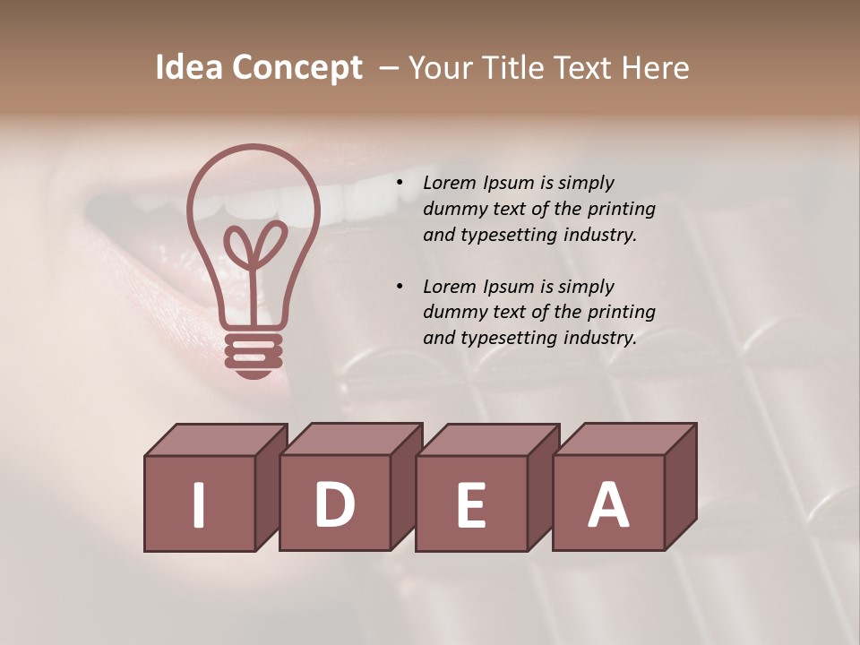 Brown Caucasian Beauty PowerPoint Template