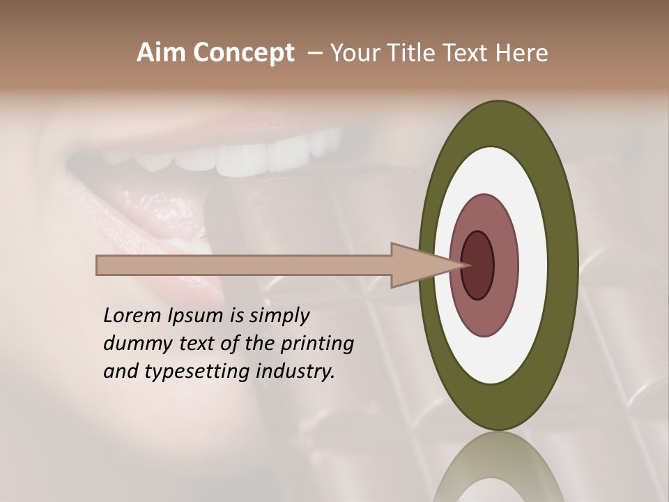 Brown Caucasian Beauty PowerPoint Template