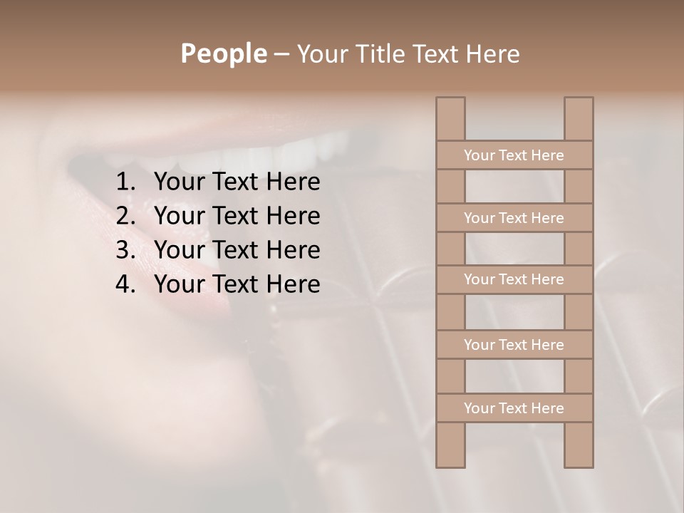 Brown Caucasian Beauty PowerPoint Template