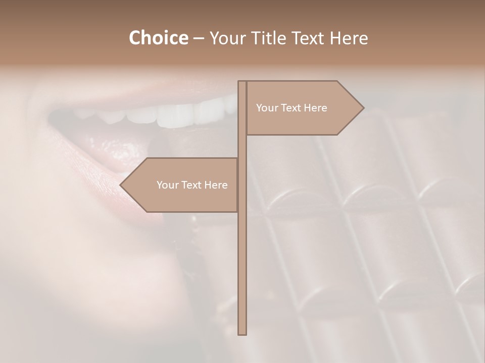 Brown Caucasian Beauty PowerPoint Template