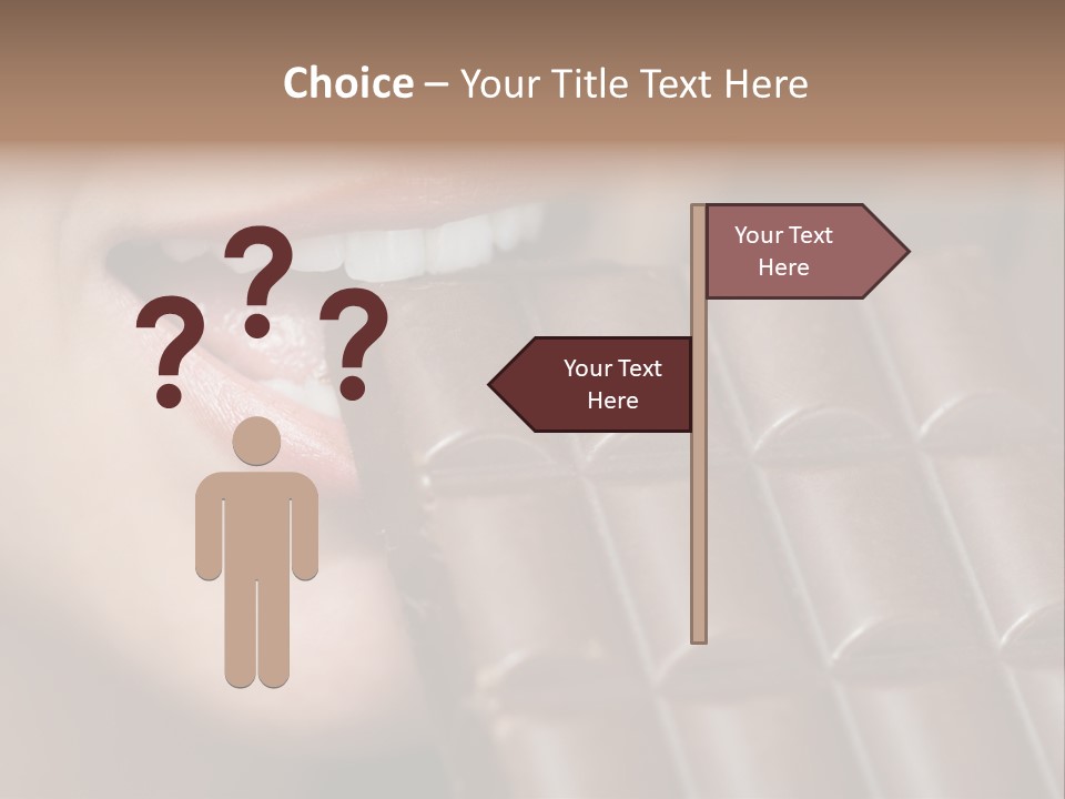 Brown Caucasian Beauty PowerPoint Template