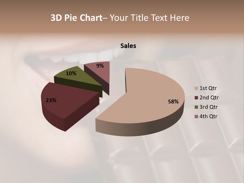 Brown Caucasian Beauty PowerPoint Template