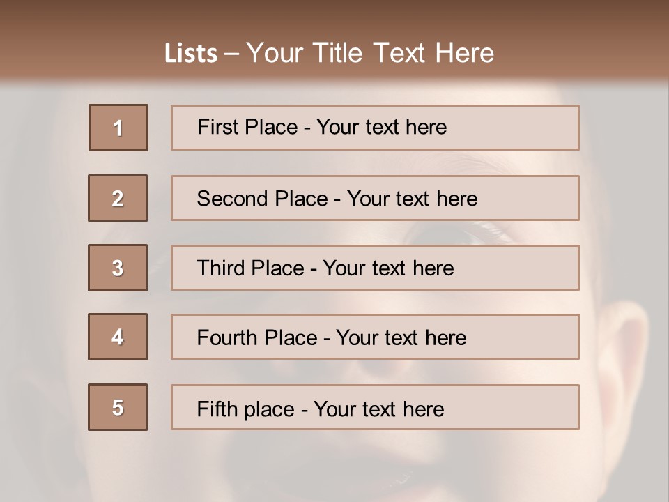 Face Positive Living PowerPoint Template