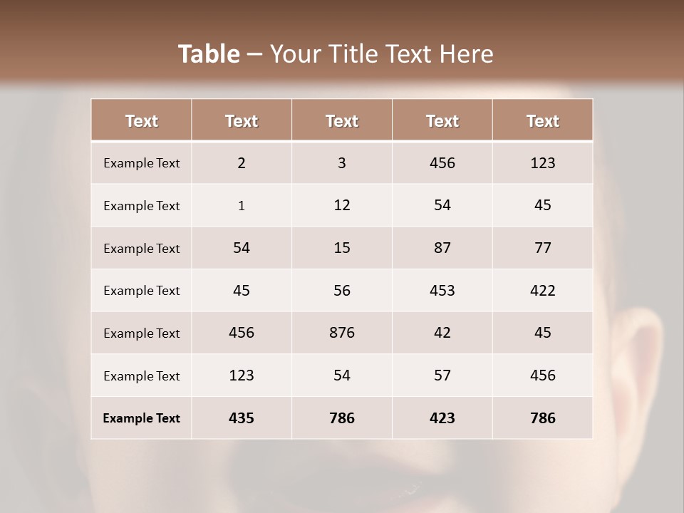 Face Positive Living PowerPoint Template