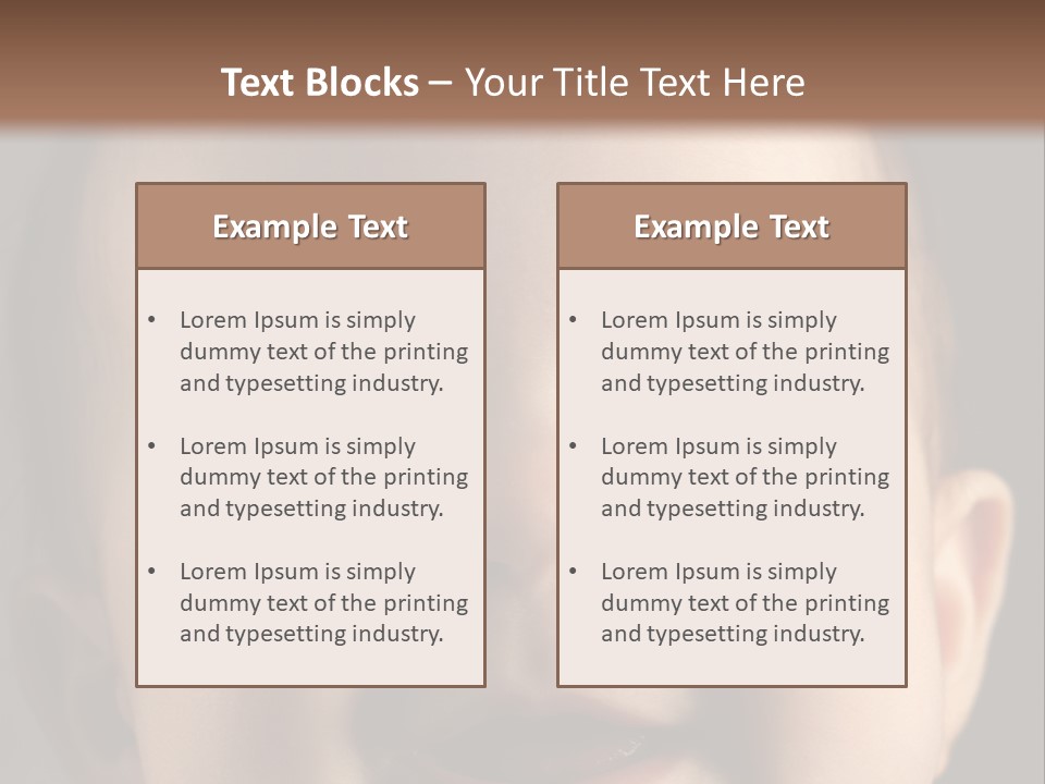 Face Positive Living PowerPoint Template