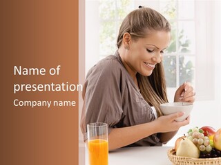 Organic Female Snack PowerPoint Template