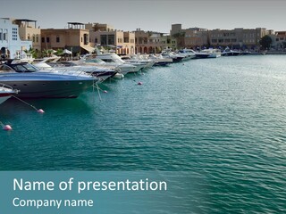 House Yacht Coast PowerPoint Template