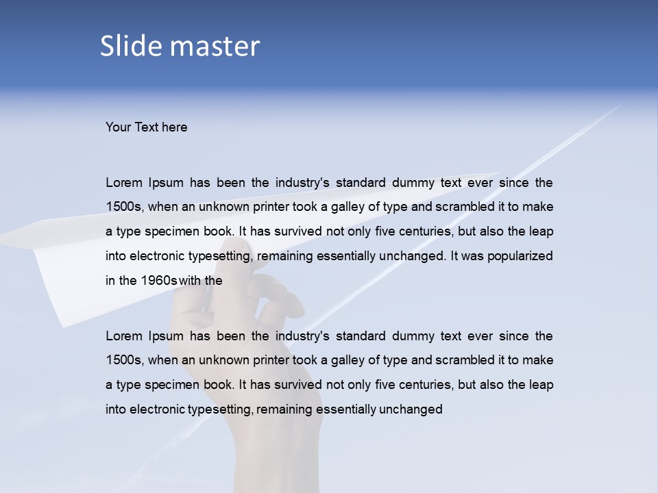 Person Aircraft Business PowerPoint Template