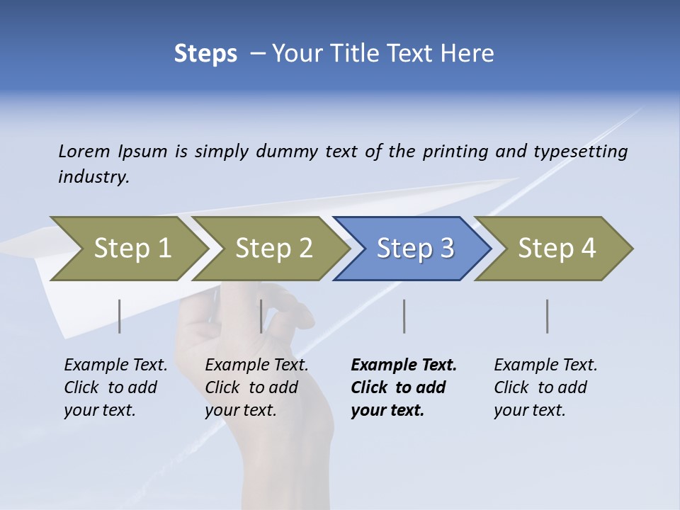 Person Aircraft Business PowerPoint Template