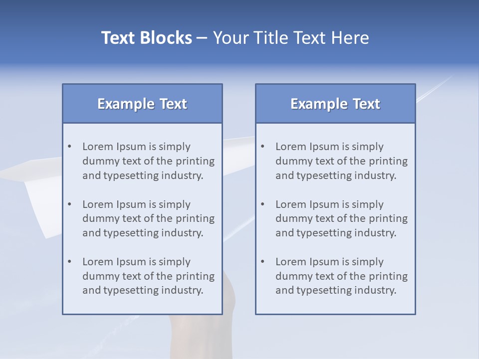 Person Aircraft Business PowerPoint Template