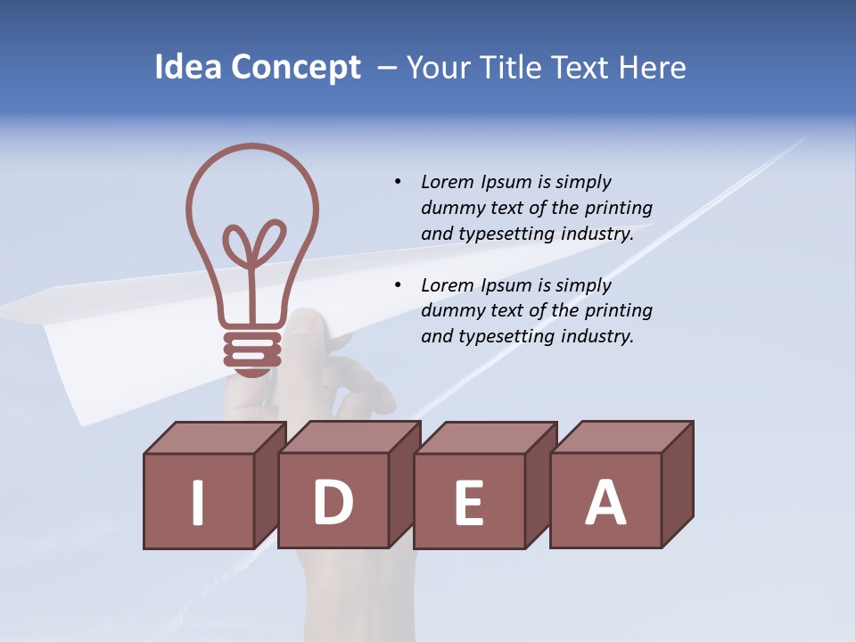 Person Aircraft Business PowerPoint Template