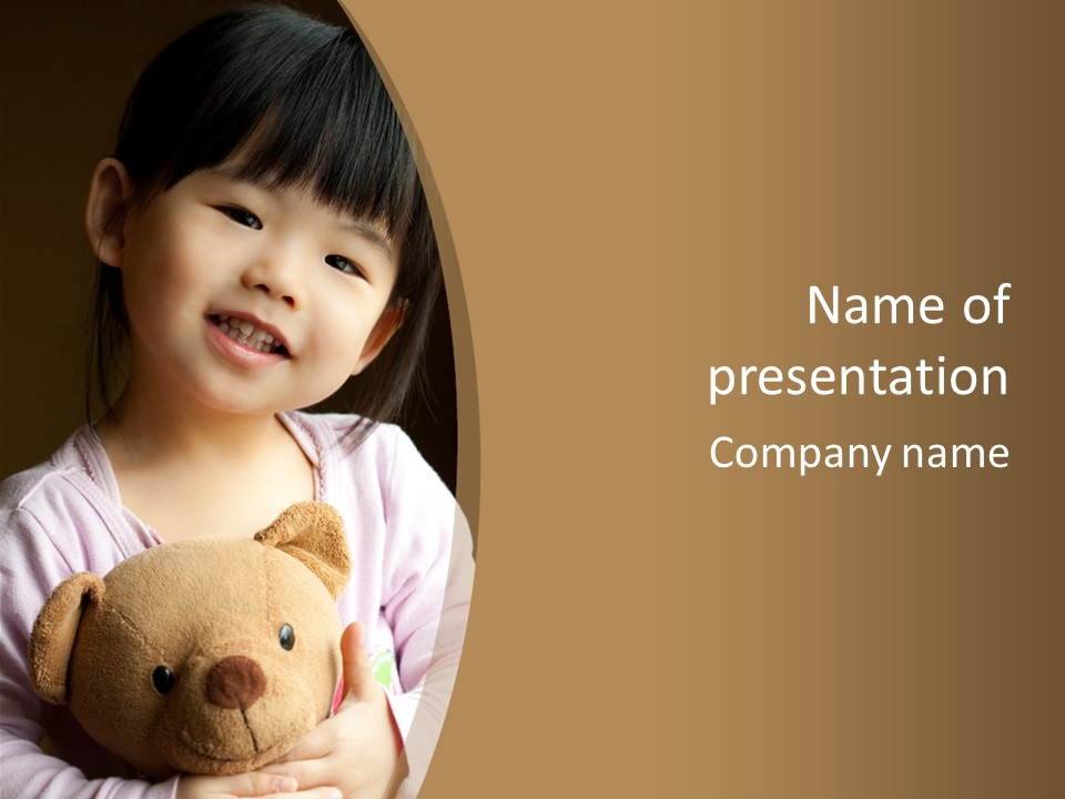 Childhood Adorable Pajamas PowerPoint Template