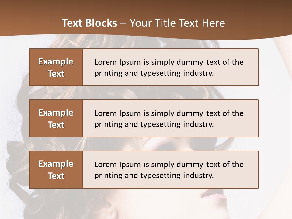 Fashion Ringlet People PowerPoint Template