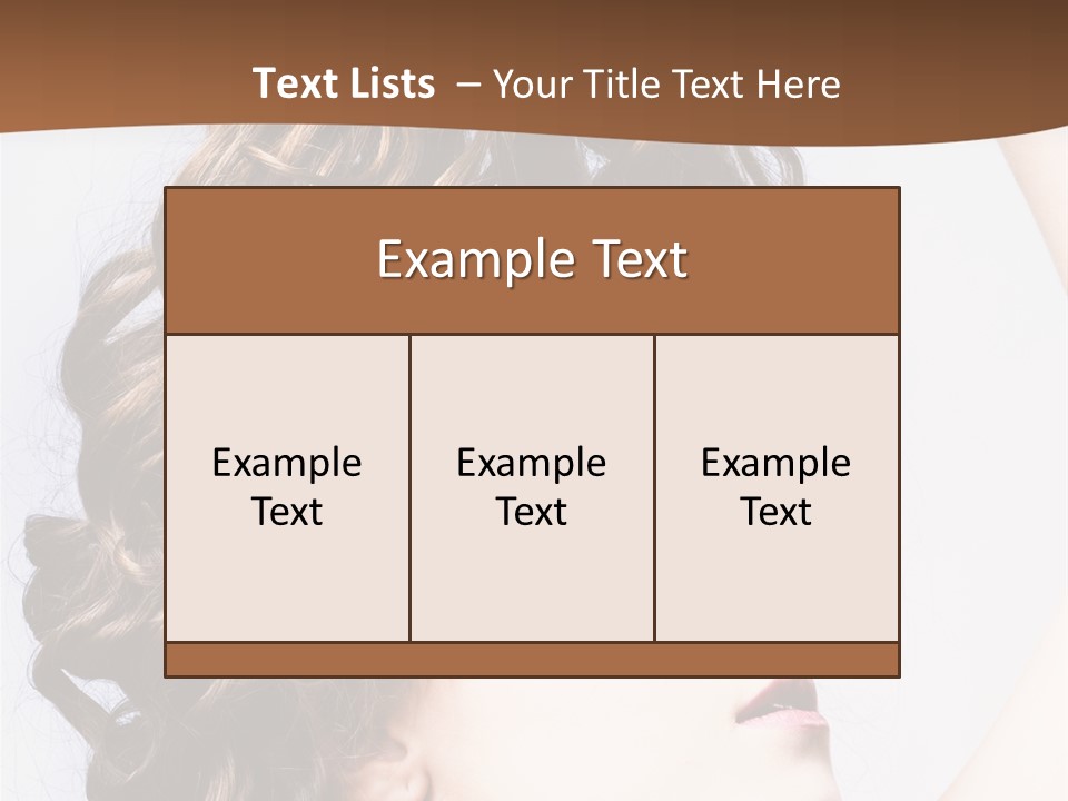 Fashion Ringlet People PowerPoint Template